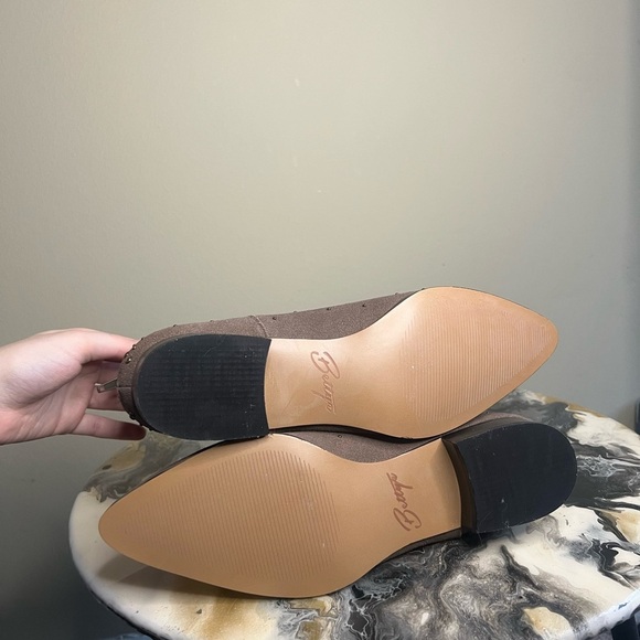 Bettye Leather Suede Studded Ankle Boot - Picture 9 of 11